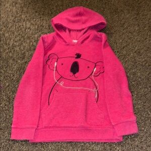 Cat & Jack Pink Cropped Hoodie with Graphic Detail